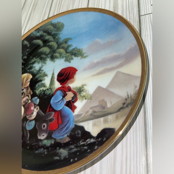 Precious Moment:Bible Story:Plate Collection, Plate 1498A,The Flight into Egypt - Picture 3 of 7